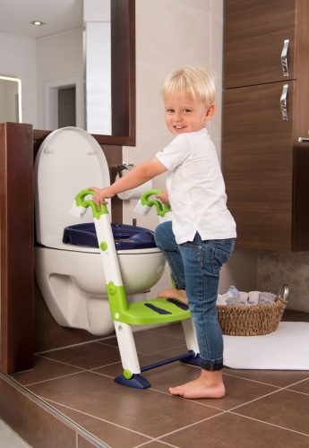 KidsKit WC fellépő lépcső, bili és szűkítő, 3 az 1-ben, kék-fehér-zöld