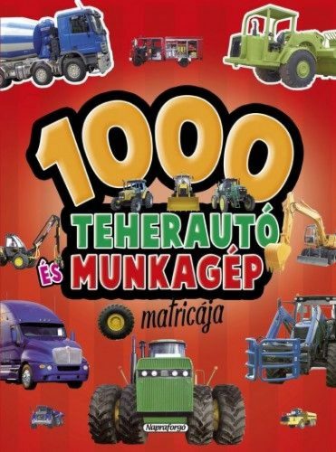 1000 teherautó és munkagép matricája (Sticker album)  - Red/ Piros