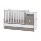 Lorelli Trend PLUS Ringatható kombi kiságy 70x165 - Fehér-Kávé/White-Coffee (Rocking convertible crib)