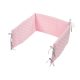 Albero Mio bársony rácsvédő - Rózsaszín/Pink (Velvet crib bumper)