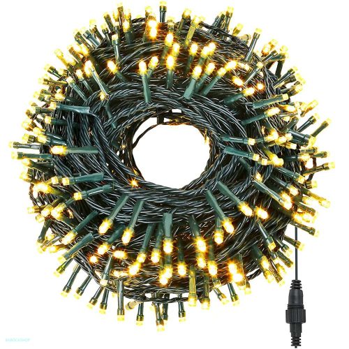 360 LED-es karácsonyi fényfüzér, 8 mozgó beállítással (120 LED Christmas light string) - Meleg fehér / Warm White