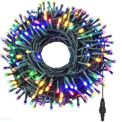 120 LED-es karácsonyi fényfüzér, 8 mozgó beállítással (120 LED Christmas light string) - Színes / Colorfull