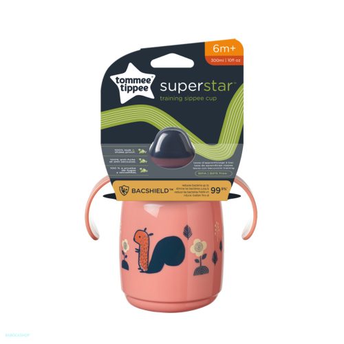 Tommee Tippee itatópohár - Superstar Training Sippee Cup csőrös 300ml 6hó rózsaszín