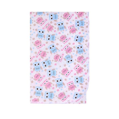 Akuku utazó pelenkázó lap (55x70cm) - Rózsaszín-kék-baglyos/Pink-Blue-Owls (Travel Changing Mat)