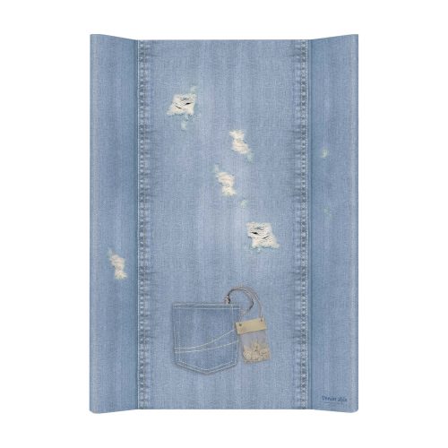 Ceba pelenkázó lap merev 2 oldalú 50x70cm Denim style - Kék/Blue (Diaper changing sheet)