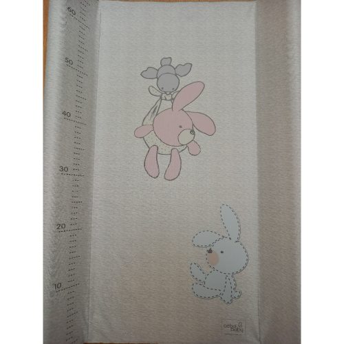 Ceba COMFORT 2 oldalú pelenkázó lap, merev, 50x70cm - Nyuszi szürke (Diaper changing sheet)