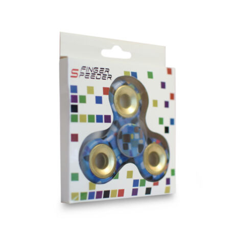 Fidget Spinner FS-Z02 Kék kockás